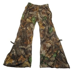Pella Camo Pants Men Medium Flex Waterproof Button Suspenders Hunting VTG 30x31